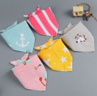 【CW】 Baby Bibs Cotton 5 pieces/lot Cartoon Print Saliva Boys Feeding Apron Bandana