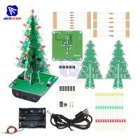 diymore DIY 3D Christmas Tree Soldering Practice Electronic Science Assemble Kit 3 Color/7 Color Flashing LED PCB Replacement Parts