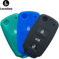 ﹊✺┅ Car Key Cover Case for VW Volkswagen Polo Golf Passat Beetle Caddy T5 Eos Tiguan Jetta Tuareg T-ROC for Skoda Octavia A5 Superb