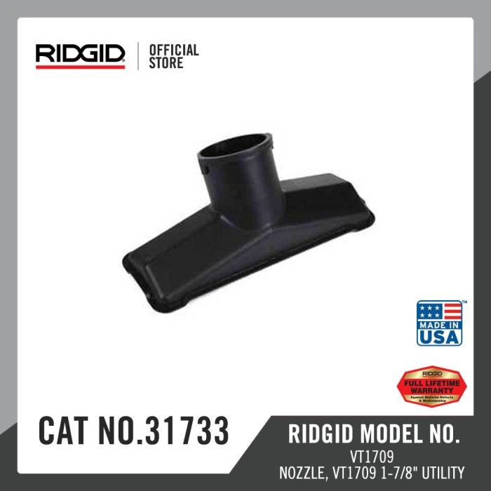Ridgid 31733 Nozzle, VT1709 1-7/8 Utility