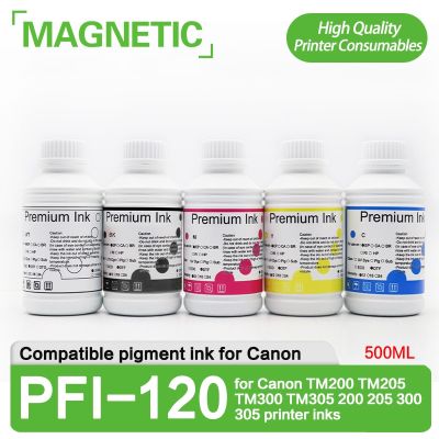 500ML / Bottle PFI120 PFI 120 Pigment Ink For Canon TM200 TM205 TM300 TM305 200 205 300 305 Printer Inks