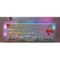 ไฟแบ็คไลท์ LED USB C Modular สำหรับคอมพิวเตอร์ DIY เคสพีซีแล็ปท็อป RGB 64คีย์แป้นพิมพ์แบบมีสายของตกแต่งงานปาร์ตี้