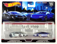 Hot wheels 1/64 Premium 2 Pack Mix Lamborghini Aventador coupe + Huracan LP ล้อยาง