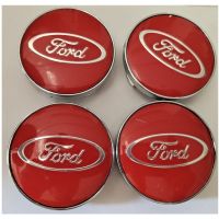 4ชิ้น/ล็อต60มม. ตราสัญลักษณ์รถยนต์สติ๊กเกอร์ติดล้อฝาครอบป้ายสำหรับ Ford Focus Mondeo Kuga Fiesta Ecosport S-Max Edge Mustang Transit Taurus