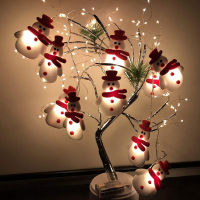 [Zeberdany] LED Christmas Snowman Lantern String Christmas Tree Holiday PARTY Decoration Lantern String DIY PARTY Supplies x.mas Tree Hanging pendant for Home Decoration