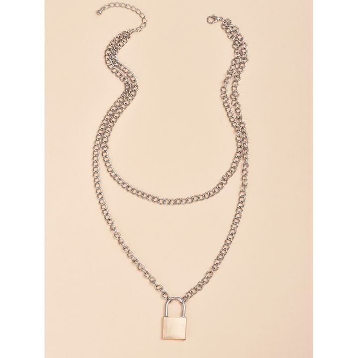 xuyu-simple-retro-metal-short-stylish-style-lock-necklace-occaudal-temperament-joker-clavicle-chain