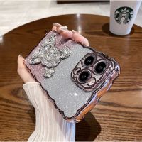 【Diamond bear/Pink】เคส compatible for iPhone 14 pro max 13 12 pro 11 x xr xs max 7 8 plus case