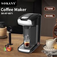 SOKANY เครื่องออฟฟิศกาแฟขนาดเล็กสำหรับบ้าน6871พร้อมถ้วยเครื่องชงกาแฟ600มล. เครื่องชงกาแฟ