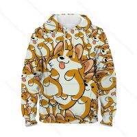 《Qinghe Yi Fang》 Kawaii สัตว์สุนัข Corgi โกลเด้นรีทรีฟปั๊กเสื้อกันหนาวหมวกสำหรับวัยรุ่นหญิงเด็กฤดูใบไม้ร่วงฤดูหนาว3D พิมพ์เด็กเสื้อยืดเด็กเสื้อสวมหัว