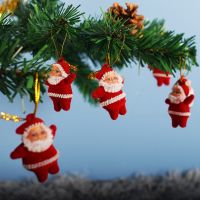 【CW】 6Pcs Happy New Year Christmas Garland Ornaments Diy Xmas Gift Santa Claus Snowman Tree Pendant Dolls Decorations For Home Natal