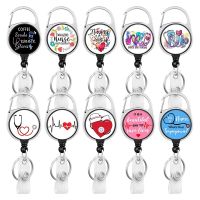 Retractable Medical Worker ID Tag Holder Work Card Clip Name Badge Reel Doctor Nurse Display Clip Office Supplies