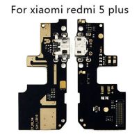 สายแผงวงจรเคเบิลแบบยืดหยุ่นชาร์จชาร์จพอร์ต Usb 1ชิ้นสำหรับ Redmi 5 Plus แท่นหัวเชื่อมปลั๊กพร้อมสายยืดหยุ่นไมโครโฟน