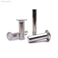 10/50X M2 M2.5 M3 M4 M5 M6 Aluminum Flat Countersunk Head Punch Self-plugging Solid Rivet Shank Rod Diameter 2mm 3mm 4mm 5mm 6mm