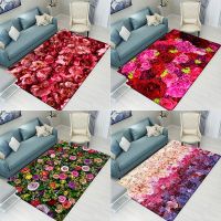 ▼ Living Room Floral Pattern Rug Bedroom Sponge Rug Bedroom Kitchen Mat Non-slip Bathroom Entrance Door Mat Can Be Customized