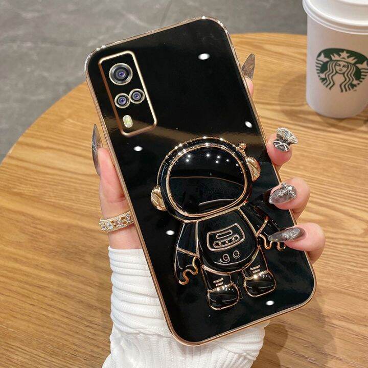 เคสนิ่มเคลือบ6d-vivo-y51-y31-2020-y31-y53s-y51a-2021เคส4g-ซิลิโคน-tpu-เคสโทรศัพท์ขาตั้งนักบินอวกาศ