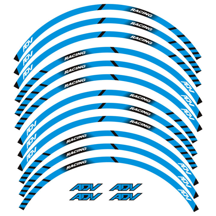 สติกเกอร์ตกแต่งล้อรถจักรยานยนต์มอเตอร์สติ๊กเกอร์แถบล้อสำหรับ-honda-adv-160แถบเทป14-13-นิ้วอุปกรณ์ขอบดุมล้อสะท้อนแสง