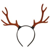 Christmas Gift Antler Flocked Deer Branch Headband Multipurpose Antler Headband Lovely Xmas Antler Headband Funny Xmas Headwear