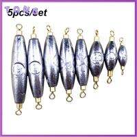 TONG 5pcs แคสติ้งด่วน ทนทาน อเมริกันสไวเวล ป้องกันฝุ่น Lead Sinkers รูปมะกอก รอกตกปลา น้ำหนัก