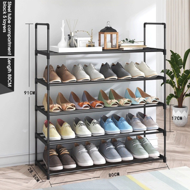 Simple shoe rack household doorstep stainless steel shoe rack multi ...