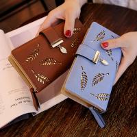 2019 Leaves Hollow Womens Wallet Soft PU Leather Women Bag Wallet Handbag Designer Wallets Coin Card Purse Holders Clutch