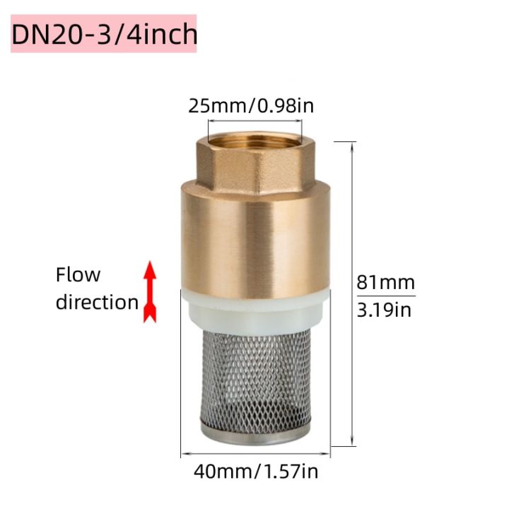 brass-water-pump-foot-valve-with-filter-check-valve-stainless-steel-basket-suction-basket-for-water-plumbing-pump-electric-motors