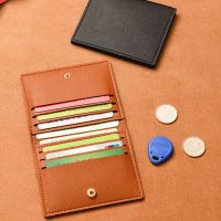 Facai.my กระเป๋าสตางค์ Dompet Koin บางเฉียบแบบพกพาที่เรียบง่ายสีทึบหนัง PU กระเป๋าสตางค์สไตล์เกาหลีกระเป๋าใส่บัตรที่ใส่บัตรกระเป๋าคลัตช์สั้นของผู้หญิง