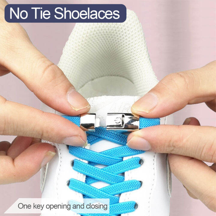 BC 6MM/8MM No Tie Shoe laces Press Lock Shoelaces Without Ties Elastic