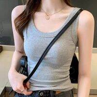 Halter Vest หญิงด้ายยืดหยุ่นเซ็กซี่ฐานเสื้อกั๊กขนาดเล็กหญิงด้านในด้านนอกสวมใส่เอว Slimming Casual Tide Summer