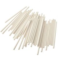 100 Pieces Paper Lollipop Sticks Cake Pop Sticks 4inch or 6 inch White Bread Cake  Cookie Accessories