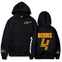 Mclaren F1 Hoodie Lando Norris 4 Letter Print Men Clothing Sportswear Autumn Winter Oversized Sweatshirt Lounge Wear Casual Tops Size XS-4XL