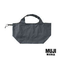 มูจิ กระเป๋าช้อปปิ้งผ้าไนลอนพับเก็บได้ - MUJI Nylon with Gusset Shoulder Shopping Bag