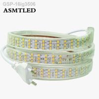 ☫✿ 16ig3506 220 V 2835 SMD 276 Les/m Tira Luzes Três Fileiras De Largura 20Mm Branco/Branco IP67 Flexível À Prova Luz