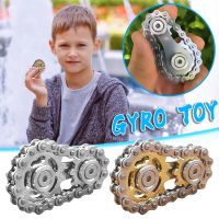 เฟืองมู่เล่ปลายนิ้ว Gyro เฟืองโซ่ของเล่นเกียร์โซ่ Gyro Drop Ship Sproket Roadbike Spinner Figet Toysс Пинер