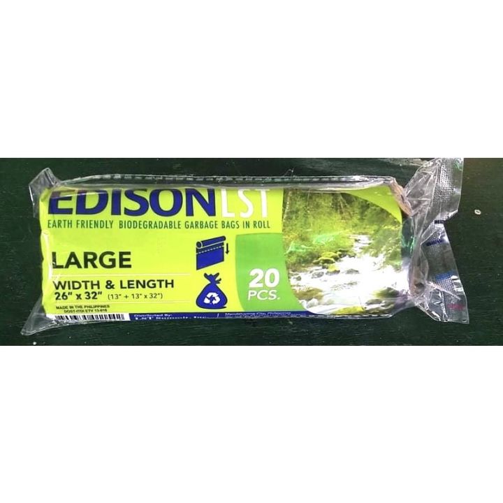 Edison Large Garbage Bags 26” x 32” (20pcs) Lazada PH