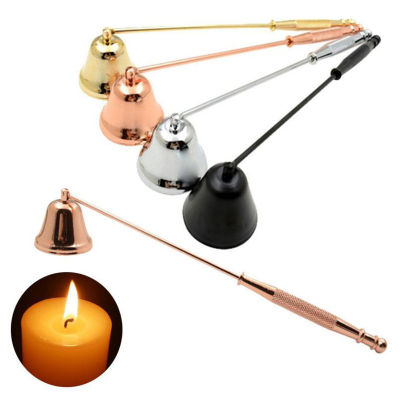 【CW】Stainless Steel Candle Snuffer Tool Long Handle Bell Extinguisher Candle Wick Trimmer Candle Accessories