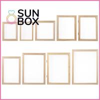 SUN BOX หลายขนาด เครื่องมือหัตถกรรม การเรียนรู้ ของขวัญ การทำกระดาษ DIY กรอบแม่พิมพ์ทำกระดาษ หน้าจอทำกระดาษ แม่พิมพ์ตาข่ายไม้