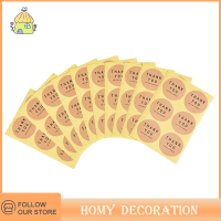 Shao CCC 60pcs Kraft Thank You Seal Sticker Kraft Paper Posted Baking Decoration Label