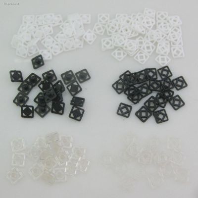 ✆ NBNNWL 100Pairs Square Shape Plastic Snap Buttons Clear/White/Black Baby Clothes Accessories