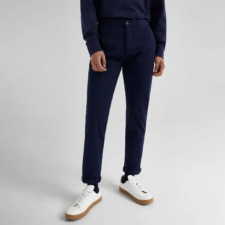 Springfield Men's Slim Fit Zero Gravity BiStretch Chinos (Navy