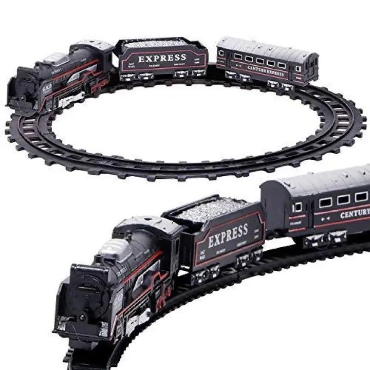 train-toys-ของเล่นรถไฟ-รถไฟโบราณ-รถไฟใส่ถ่าน-รถไฟพร้อมราง-รถไฟการ์ตูนหรรษา-รถไฟของเล่น-รถไฟ-มีไฟ-จำนวน-19ชิ้น-มีเก็บเงินปลายทาง-69okshop