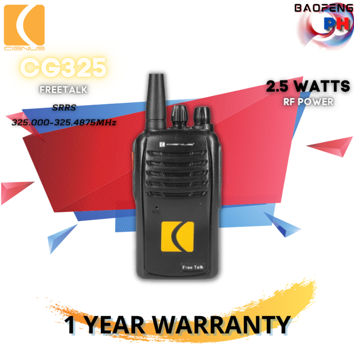 Cignus CG325 FREETALK License Free Two Way Radio with NTC Special