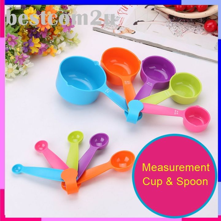 1set Rainbow Kitchen Measuring Cups & Spoons Set, Baking Measuring Tools