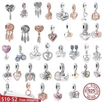 QWC New 925 Sterling Silver Heart Mum Charm Dangle Dream catcher Charm Fit Original 925 Pandora Bracelet Bead Jewelry For Women