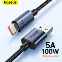 Baseus 6A USB Type C เคเบิ้ลสำหรับหัวเว่ย P50 P40 Pro เกียรติซูเปอร์ชาร์จ66วัตต์100วัตต์อย่างรวดเร็วชาร์จ USB C ชาร์จสายเคเบิลข้อมูลลวด Cordhot