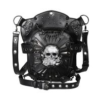 Steampunk กระเป๋า Skull Punk Retro Rock Gothic Goth ไหล่เอวขาต้นขากระเป๋า Lady Hip Hop Rivet แพ็คสไตล์สำหรับสุภาพสตรี