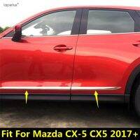 4 Pcs ABS Car Outer Door Side Body Plate Strip Molding Streamer Cover Trim For Mazda CX-5 CX5 2017-2022 Accessories Exterior