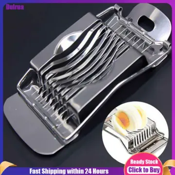 Stainless Steel Fancy Egg Cutter Restaurant Skinny Egg Slicer