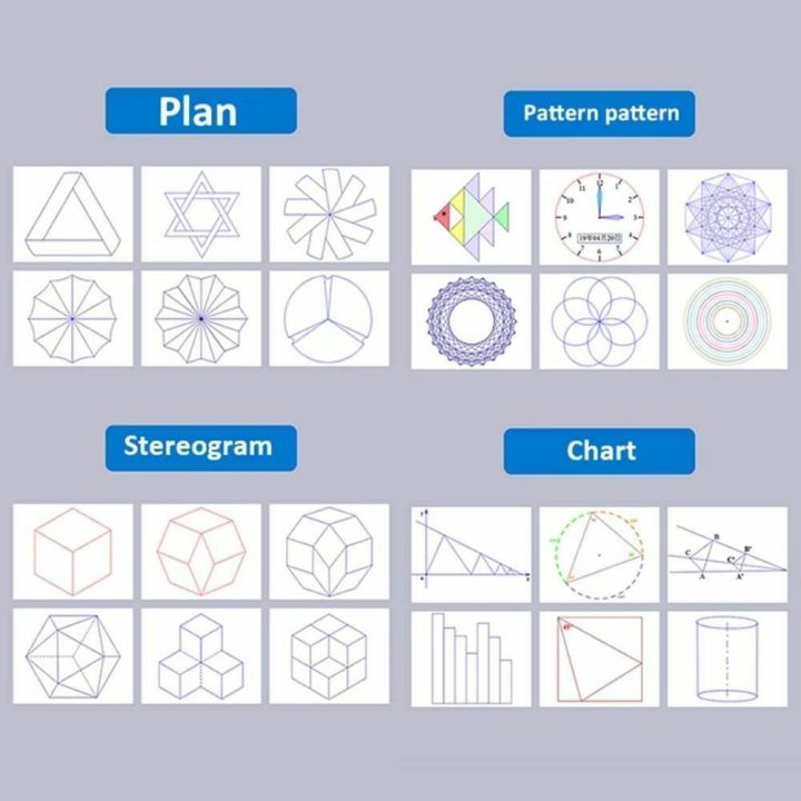 template-geometric-multifunctional-ruler-drawing-ruler-circle-maker-drawing-template