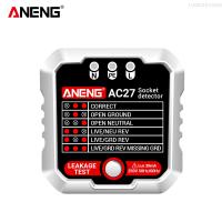 ANENG เครื่องทดสอบเต้าเสียบ250V เครื่องทดสอบซ็อกเก็ตตรวจจับที่รวดเร็ว,เครื่องตรวจจับการรั่วไหลของปลั๊กขั้วสายดินอัตโนมัติวงจรไฟฟ้าขั้วเครื่องวัดโวลต์