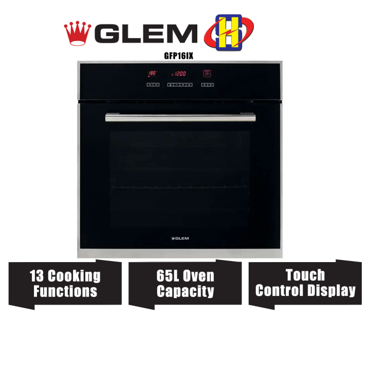Glem BuiltIn Oven (65L) Digital Display 13Cooking Functions Oven